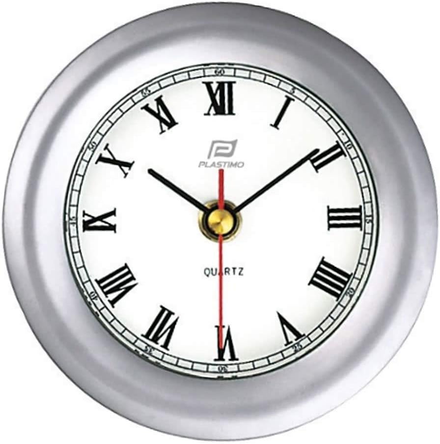 PLASTIMO (プラスチモ) 4インチクロック マットクロームケース φ130mm×53mm 38206 (206C)