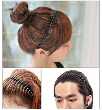 送料無料 レディース カチューシャ 4個セット ウェーブ ワイヤー コーム ヘアアクセサリー ヘアバンド 男女兼用 メンズ シンプル スプリング ER-KACH4