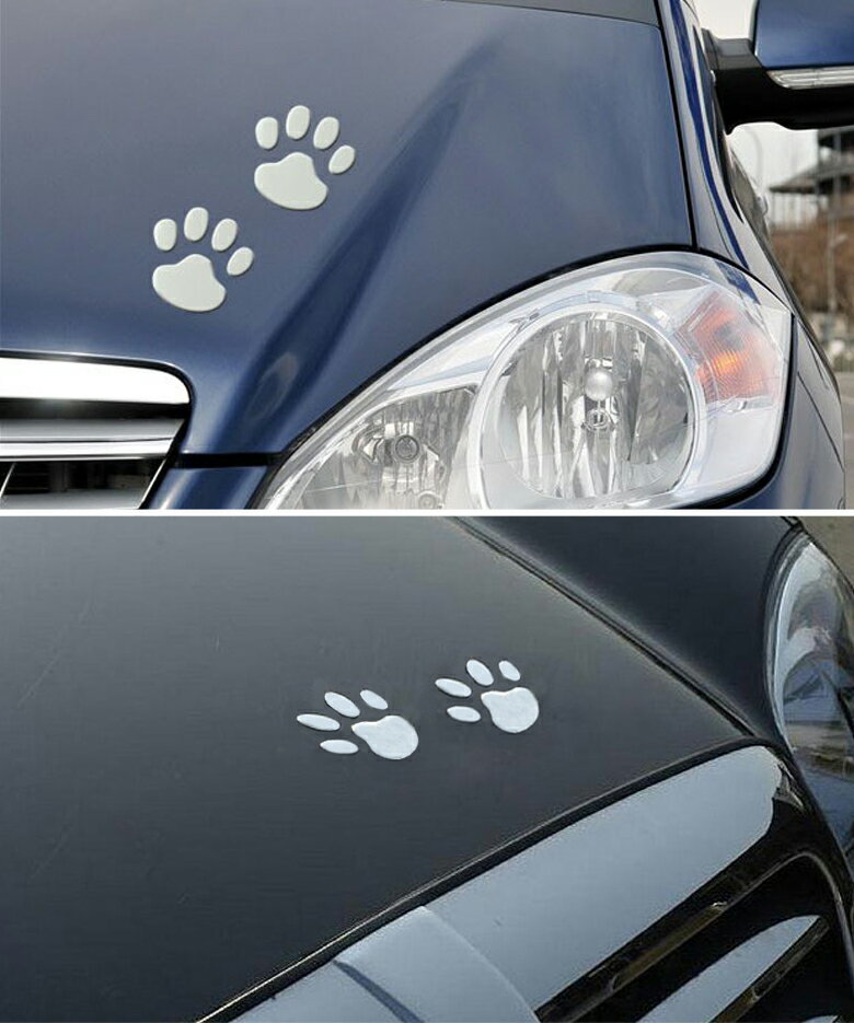 猫 肉球 ステッカー 4個セット 足跡 カーステッカー キズ隠し 凹み隠し かわいい おしゃれ 車 シール 犬 カー用品 カーアクセサリー 雑貨 自動車 ER-TFPD_2M [送料無料]