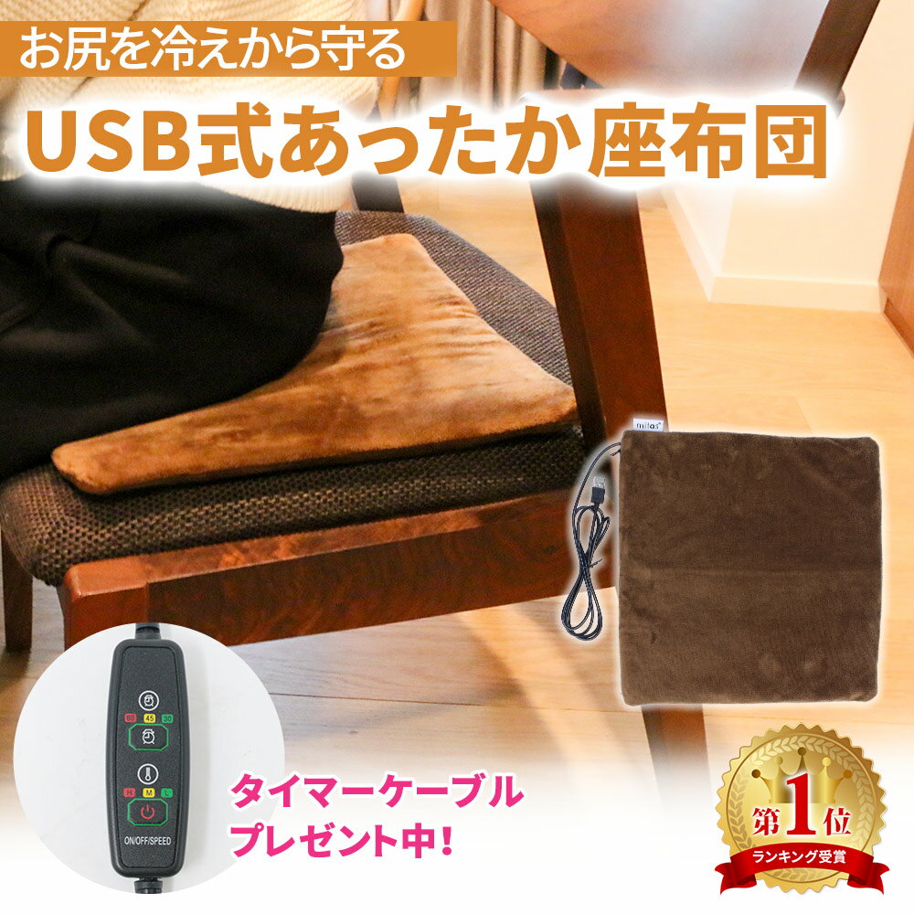 【プレゼント付き】あったかグッズ USB クッション 電気 座布団 ホットクッション ヒーター ホットマット 電気マット ウォーム あったか USB暖房 USBウォーマー 冬物 ER-LUCS