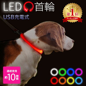 【mitas公式】お散歩ライト LED 充電式 充電 光る首輪 光る ペット ペット首輪 犬 セーフティーライト サイズ調整可能 安全対策 小型犬 中型犬 大型犬 夜間 散歩 首輪 ハーネス リード バッグ 事故防止 事故 自転車 ペットグッズ TN-CLUSB