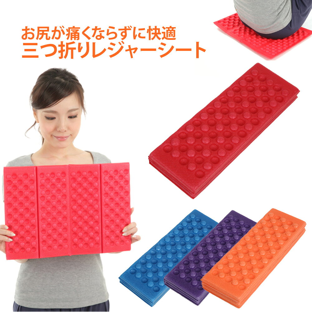 レジャーシート 厚手 一人用 三つ折 厚さ 約 1cm クッション レジャーマット アウトドア レジャー 運動会 キャンプ スポーツ 座ぶとん コンパクト 3FOLD-SEET通販格安セール情報 楽天 通販