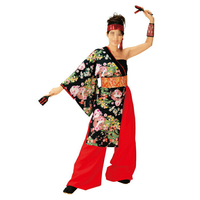 よさこい衣装 よさこいコスチューム ソーラン節 祭り衣装 舞台衣裳 ダンス衣装 和柄（男女兼用） | お祭天国 きぬずれ踊衣裳