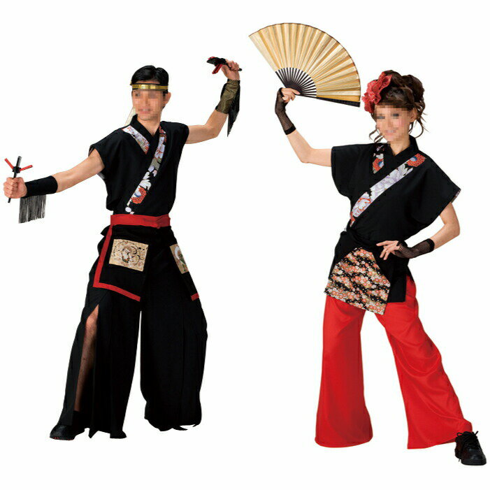 よさこい衣装 よさこいコスチューム ソーラン節 祭り衣装 舞台衣裳 ダンス衣装 和柄 M(レディース) | お祭天国 きぬずれ踊衣裳