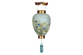 吊り提灯3255 御所提灯　天上　菊縮緬