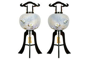 置き提灯 対柄行灯　楽々行灯　極太黒檀　13号