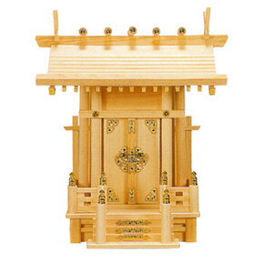 一社神棚　大神明丸柱付（ひのき）