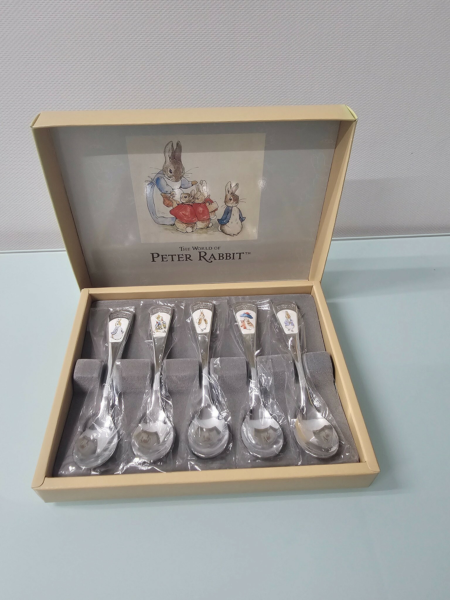 ピーターラビット コーヒースプーン5本セット PTO-701 キャラクター柄 化粧箱入り