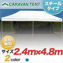 キャラバンテント DX-C2448 スチールタイプ 2.4m×4.8m ワンタッチで設置 簡単 DXシリーズ イベントテント テント 軽量 組み立て イベント 運動会 学校 自治会 集会 卒業記念(4)