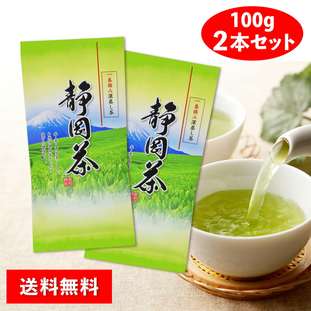 【 送料無料 】 《大井川茶園》静岡一番茶 100g 2本セット【 新茶 お茶 煎茶 緑茶 深蒸し茶 静岡県産 一番摘み 新茶 】