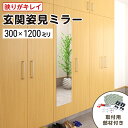 玄関姿見ミラー W300×H1200 厚み5mm 取付部材セット 壁掛け 玄関鏡 ガラスミラー 全身姿見 ノンフレーム 枠なし おしゃれ シンプル 玄関 家具 鏡 DIY用品 国内加工 建材 国産 丁寧梱包 最大100%の破損保証 / 鏡の販売.COM
