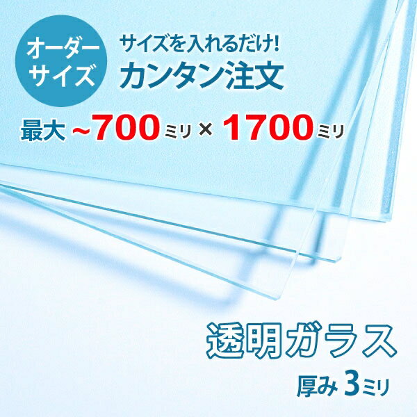 ■この商品について透明ガラス(フロートガラス)は、ガラスの中でも最も一般的に使用されているガラスです。テーブル天板の傷や汚れ防止のためにテーブルの上にのせるガラス天板や、窓や家具のガラス、洋服店などのお店の商品陳列棚としてよく利用されていま...