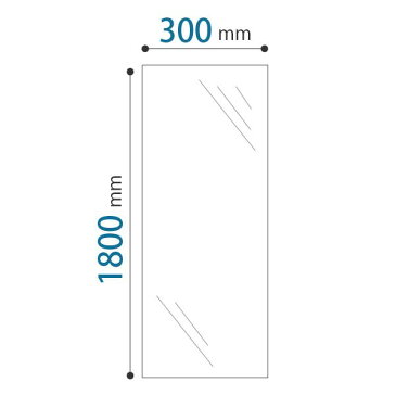 玄関姿見 ガラスミラー W300×H1800×T5mm 壁掛け 壁ミラー 壁 貼る鏡 全身 ノンフレーム 枠なし おしゃれ シンプル 玄関 玄関鏡 家具 鏡 DIY用品 国内加工 建材 国産 丁寧梱包 運送保証 お客様が割っても保証 鏡の販売.COM