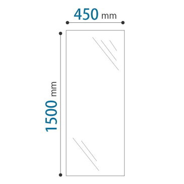 玄関姿見 ガラスミラー W450×H1500×T5mm 壁掛け 壁ミラー 壁 貼る鏡 全身 ノンフレーム 枠なし おしゃれ シンプル 玄関 玄関鏡 家具 鏡 DIY用品 国内加工 建材 国産 丁寧梱包 運送保証 お客様が割っても保証 鏡の販売.COM