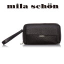 ミラ・ショーン 革バッグ メンズ ミラショーン mila schon セカンドバッグポーチ21cm ストラップ付き Nero ネロ 197214/月間優良ショップ