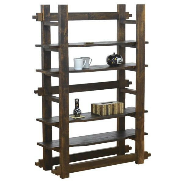 飾り棚 シェルフ 本棚 レトロ モダン 木製 幅100cm