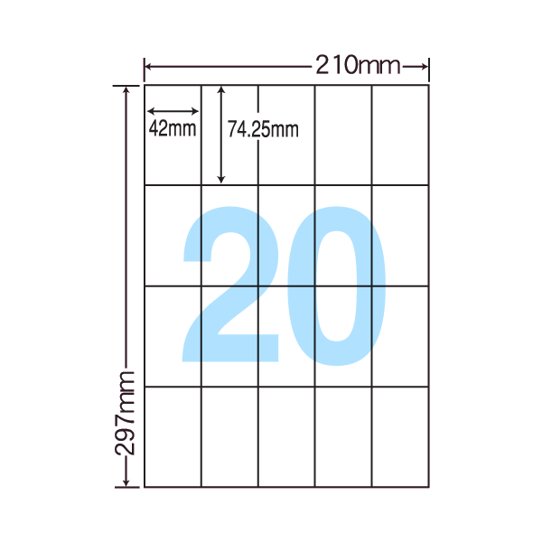 CL-22FH ナナクリエイト A4/20面 500シート 【送料無料】