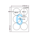 SCJ-5 大型正円ラベル A4/6面 400シート 【送料無料】