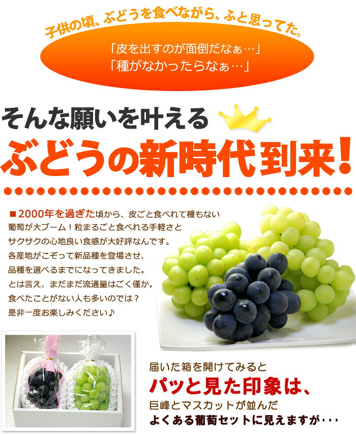 シャインマスカット ＆ ナガノパープル 4L×2房 (約1.2kg) 岡山/長野産 秀品 しゃいんますかっと ながのぱーぷる ぶどう ブドウ 葡萄 皮ごと 種無し 食品 フルーツ 果物 ブドウ ギフト 贈答 進物 お供え 御供え 甘い 人気 男性 女性 喜ばれる 2026 送料無料 ookiniya-10000715 まいど!おおきに屋クラクラ サンプル画像2
