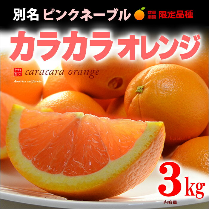 カラカラオレンジ（約3kg）アメリカ産 ネーブルオレンジ ピンクネーブル 送料無料