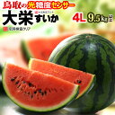 商品名 鳥取 大栄すいか（秀） 内容量 4Lサイズ（9.5-11kg）×1玉 産地 鳥取県 賞味期限 生ものですので、お届け後はなるべく早めにお召し上がり下さい。 目安として5日前後はお日持ちします。 保存方法 涼しい場所で常温保存 調理方法 お召し上がりの数時間前に冷蔵庫で冷やしてお召し上がり下さい。 送料 送料込 ※北海道・沖縄・離島地域への配送は追加1,200円が必要となります。 注意事項 　　 【配送業者：ヤマト運輸】 特記事項 ●お客様のご都合により商品のお受け取りができない場合、送料・商品代をご負担いただく場合がございます。ご了承の上、ご注文ください。 【検索キーワード】 スイカ、すいか、西瓜、鳥取すいか、鳥取県産、高糖度、糖度、秀品、大栄すいか、大栄スイカ、大栄、お中元、ギフト、夏ギフト、のし紙 ▼すいか特集はコチラ【鳥取大栄スイカ4L玉】 光糖度センサー＆空洞検査クリア!! 鳥取県産の大栄すいか ・関西でおいしいスイカと言えば、大栄(だいえい)スイカ！ 古くは明治時代に「大山すいか」として市場で好評を博したのが始まり。京阪神市場を中心に親しまれてきたブランド西瓜です。出荷量は全国第4位！でも品質は日本随一です。 こちらの鳥取大栄スイカは、実を割らずに果肉の糖度を計測できる新鋭の光糖度センサー選別機で基準をクリアした厳選品！ 当店の実測で、平均すると糖度12.5度クラスの甘さ！ハズレのない確かな甘味はさすが“味の大栄”ブランドです。 さらに、光センサーによる空洞検査クリア済みで、実詰まりも確か！切ったらスカスカ!?ボソボソ？なんて心配もしなくていいんです。 ・おいしいスイカ選びのコツは、旬の産地を選ぶこと。ピークを過ぎた産地より、今がピークの産地を選ぶほうが懸命かつ確実ですよ♪当店がお薦めする“旬の全国すいかリレー”は5月熊本→6月鳥取→7月信州長野→8月山形尾花沢です。 ・鳥取大栄スイカの最盛期6月 ハウス施設栽培が主で、例年シーズンインは5月末頃。6月をピークに7月初旬頃まで続きます。鳥取大栄スイカは父の日ギフト、早めのお中元にピッタリです。 ▼ この様な梱包でお届け ▼ ・大栄スイカのサイズはお決まりですか？ 例えば、店頭販売で見かける小玉スイカ（ひとりじめ等）は重さ2kg程が目安となります。 ご案内（現在のページ）の大玉スイカは4Lサイズ、 1玉の重さ9.5kg以上〜11kg未満の規格です。 4L玉は驚きさえ覚える見事な大玉！運ぶのも切るのも一苦労する♪子供も大人も、いい思い出になる特大玉です。 生産者さん達の努力と光センサー設備で厳選した“ハズレなしの大栄スイカ”をお届けします。初夏の贈り物、父の日ギフト、お中元などにどうぞ。 スイカの配送は安全第一！輸送事故が起きないように 緩衝材をしっかり詰めて巻いて、厳重に梱包お届けします。 光糖度センサー＆空洞検査クリア!! ハズレなしの高品質選果品 【鳥取大栄スイカ4L玉】 子供も大人もいい思い出になる♪特大玉