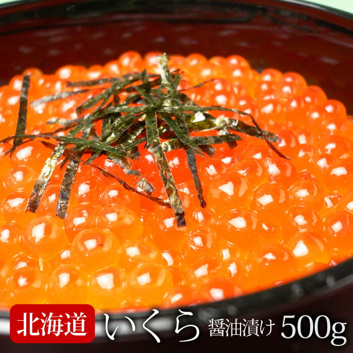 いくら醤油漬け(500g)北海道産 大粒 高級 イクラ いくら 魚卵 鮭 サケ 送料無料