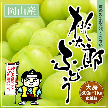 桃太郎ぶどう(1房/800g-1kg)岡山産 種無し 皮ごとブドウ 送料無料