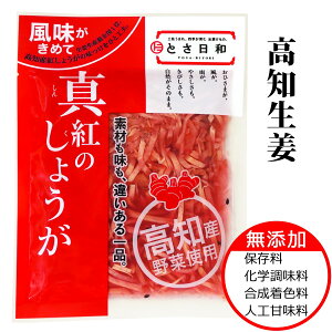 真紅のしょうが とさ日和（高知 しょうが）55g袋入り 国産 紅生姜 紅しょうが 高知県 高知県産 高知産 真紅の生姜
