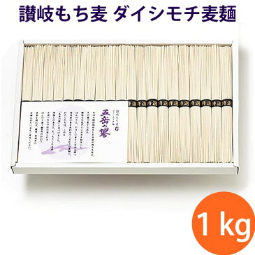 【産直】讃岐もち麦ダイシモチ 五岳の譽 麦麺 1kg(50g×20束) 化粧箱入り手延べ素麺 そうめん にゅうめん 進物 お歳暮 ギフト 土産