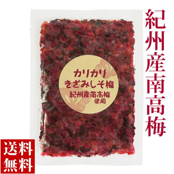 紀州産 南高梅 カリカリ 刻み梅 100g メール便 国産 カリカリ梅 きざみしそ梅 梅干し しそ みなべ町 おにぎりの具 混ぜご飯 塩分補給 ポイント消化 送料無料