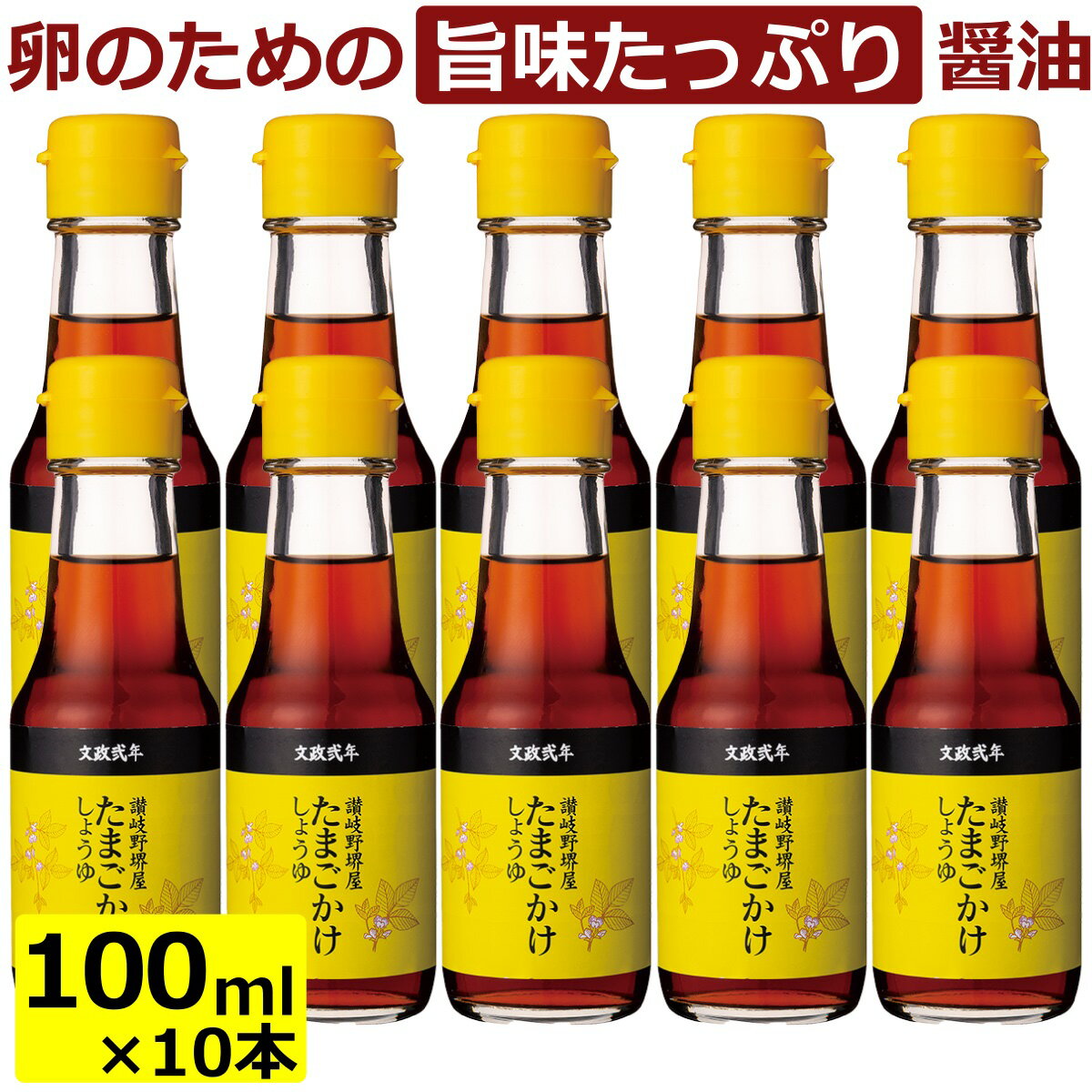 お中元 送料無料 讃岐野堺屋 たまごかけしょうゆ 100ml×10本 だししょうゆ 出汁醤油 調味料 出汁 ダシ 出し たまごかけご飯 TKG 目玉焼き 卵 玉子 おみやげ おいしい 和食 四国 香川県 堺屋醤油 まとめ買い 進物 贈答 土産 お歳暮 母の日 父の日 ギフト プレゼント