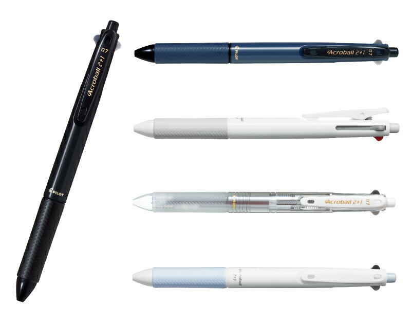 樂天商城 - アクロボール 2+1 0.7 mm 芯 黒+赤+シャープペン 全5色 日本製 オリジナル 名入れ 100本から 【1本585円から】NK-1013 ボールペン 大量 書きやすい 油性 PILOT アクロボール パイロット ノベルティ 記念品 販促品 200 300 500本 見積り対応