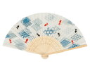 名入れ印刷 量販 涼風 布 扇子 白竹中彫 金魚 30 から 100本 1本あたり880円から FU-5966 名入れ 男性用 メンズ 女性用 レディース 送料...