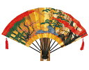 扇子 金地飾り 金箔地黒骨 松竹梅 日本製 FU-710 海外 外国人 男性用 メンズ 女性用 レディース
