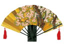扇子 金地飾り 金箔地黒骨 さくら 日本製 FU-715 海外 外国人 男性用 メンズ 女性用 レディース