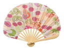 名入れ彫刻 扇子 小丸 花尽くし 象牙色 5本から 綿 片面貼 名入れ/桐箱可 1本あたり2,574円から SI-SW05-10 男性用 メンズ 女性用 レディ...