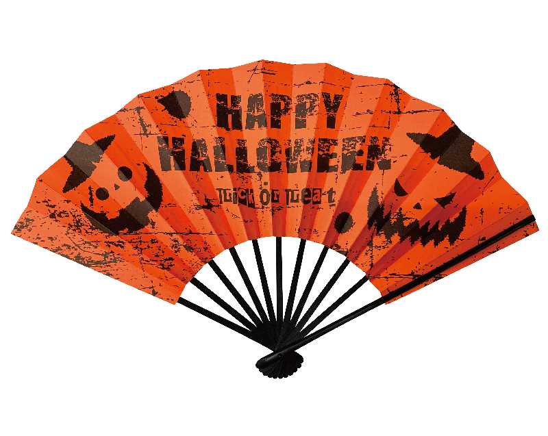 ハロウィン 大型扇子 パンプキン 黒染竹 MS-H2グッズ 小物 コスプレ 衣装 仮装 装飾 アイテム パーティー ナイト メンズ レディース 男性 女性 イベ...