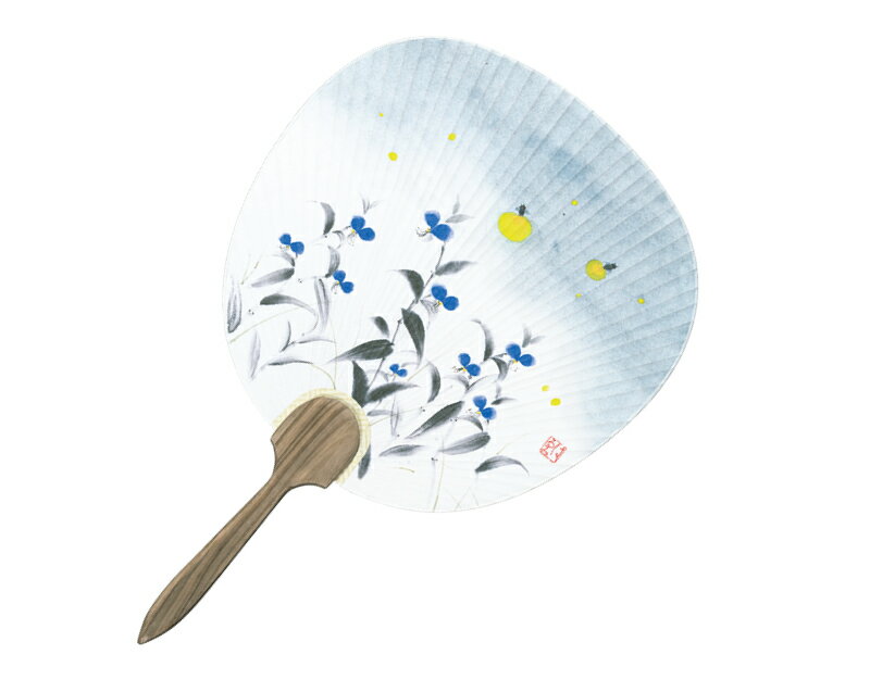 樂天商城 - 都団扇 名入れ可 うちわ つゆ草 ホタル 5 から 200本 1本あたり946円から FU-202