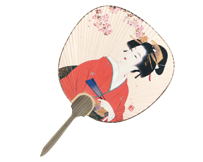 樂天商城 - 団扇 名入れ可 都 うちわ 美人画 光園美人 扇子 5 から 200本 1本あたり1,408円からFU-227 日本製