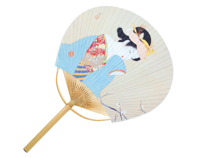 樂天商城 - 団扇 上村松園 春芳 うちわ 大判 丸竹柄 5本 1本あたり1,705円 US09-5