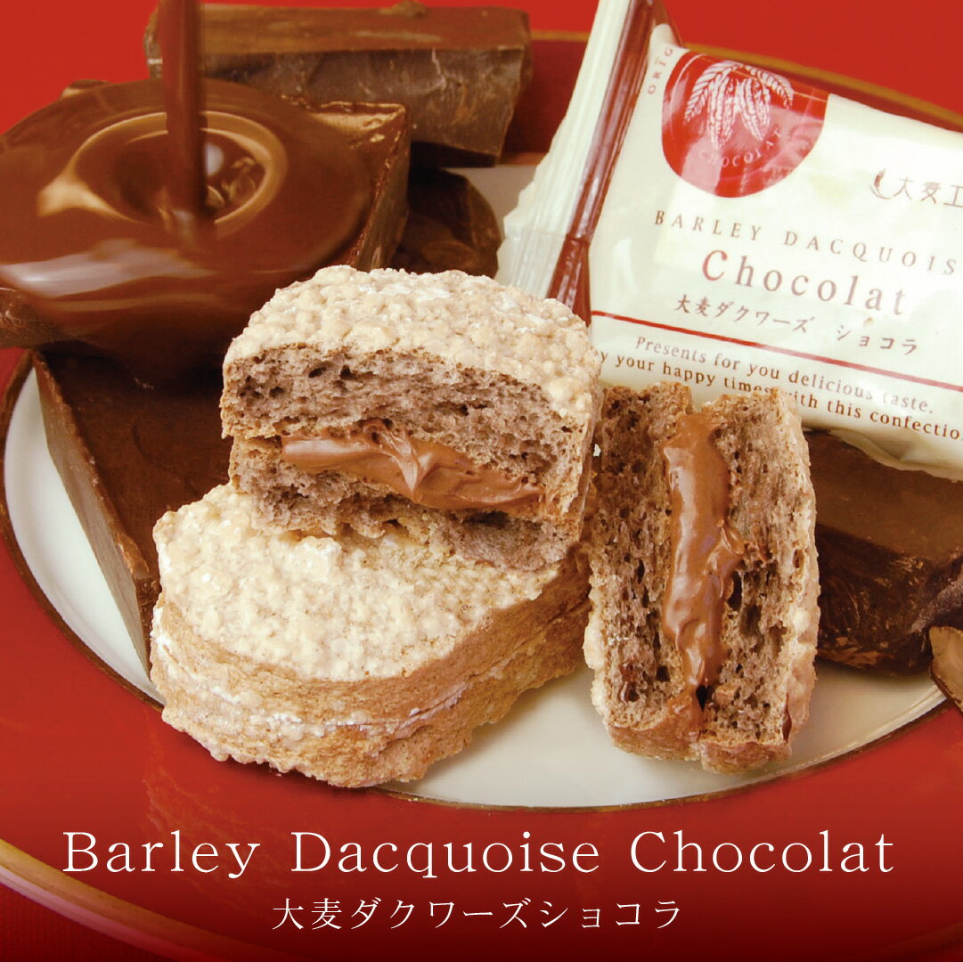 大麦ダクワーズショコラ 8個入【おおむぎ工房】グルテンフリー 小麦不使用 国産大麦100％ ダックワーズ 個包装 大麦 モンド スイーツ ..