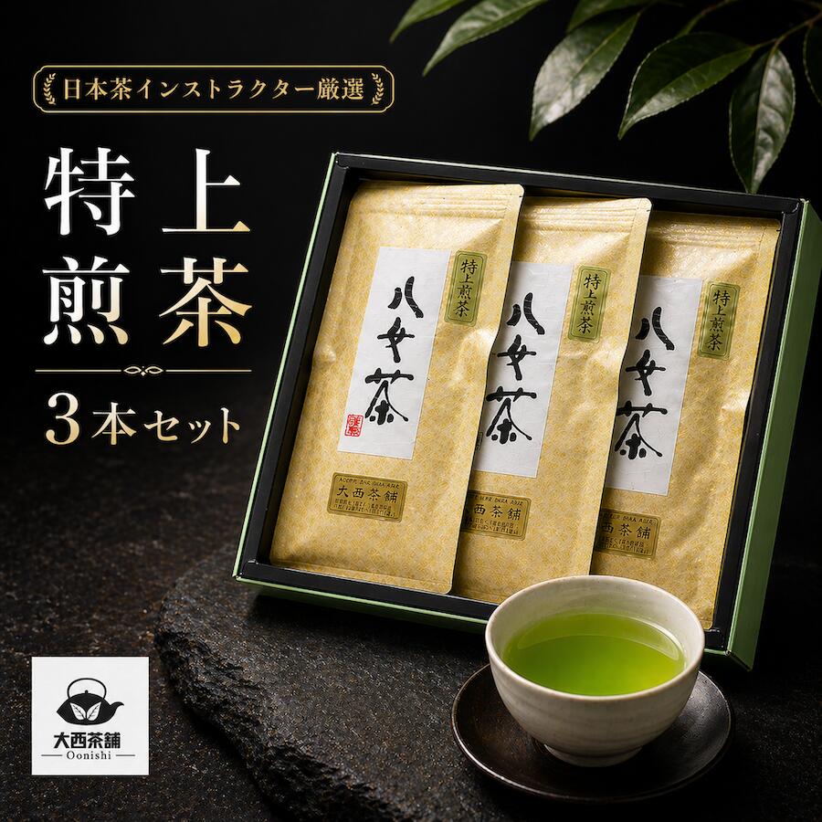 乐天商城 - 《 新茶 2026 》【 特上煎茶 ( 100g ) 極み × 3本 箱セット 】 八女茶 深蒸し 一番茶 緑茶 ギフト 日本茶 大西茶舗 オリジナル 特上 限定品 送料無料 国産 緑茶 お茶 深蒸し茶 冷水茶 深むし がぶ飲み 真空パック ゆうパケット 追跡 お客様用 茶葉 お茶葉 煎茶 高級 上級