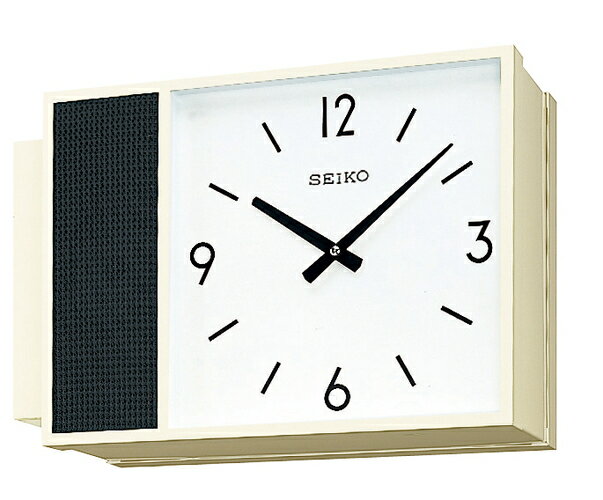 設備時計 SEIKO 子時計 （受注生産商品：納期約60日） 学校 オフィス、病院や公共施設などに最適です。壁面や柱から張り出すように取り付けます。（スピーカ機能付）送料無料この時計単独では動きません。別売りの親時計が必要です。