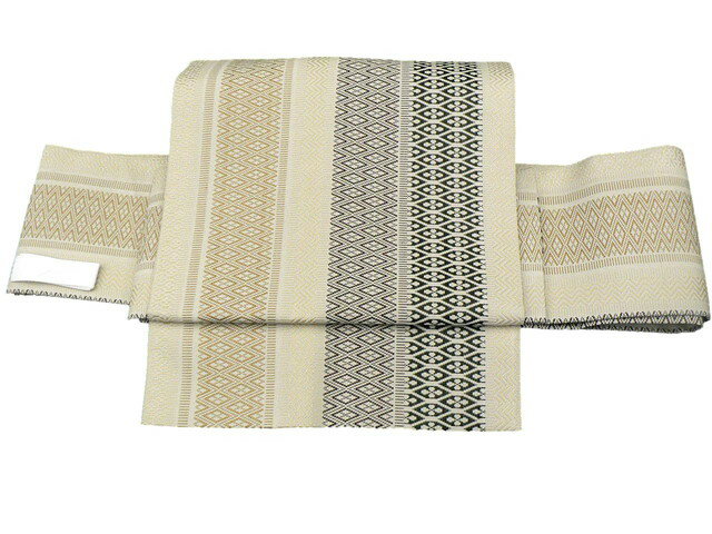 楽装かんたん帯。本場筑前博多織名古屋帯を楽装帯（切っていない作り帯）仕立てしました。きもの大岡オリジナル・No,2301