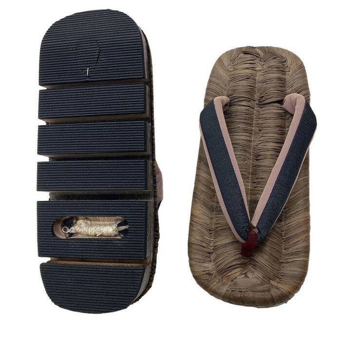 五ッ割下駄カラス黒竹台、墨黒サテン地と藤紫のコンビ鼻緒 ・阿波の桐下駄 ・M、L　お好みのサイズでお作り致します。下駄の台自体が特殊ラバーによって曲がりしなります。履きやすさ抜群。足にフィットして歩きやすい下駄です。 3