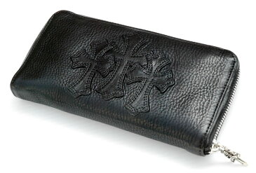 クロムハーツ　CHROME HEARTS 財布 ウォレット REC F ジップ#2・ブラック レザー セメタリー クロス パッチ【あす楽対応】【新品】【smtb-TD】【yokohama】【YDKG-td】