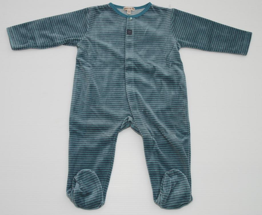 楽天オーパーツ【正規品・本物】◆grain de ble（フランス子供服Zのベビーライン）◆BABY◆ロンパース◆サイズ：US 9M（9ヶ月、71cm）◆カラー：ブルー【即納】【あす楽対応_本州】【yokohama】【YDKG-td】