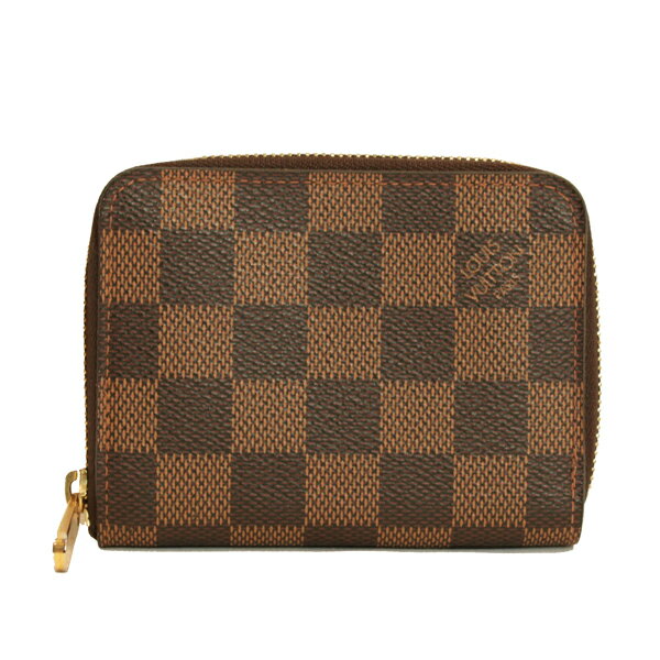 LOUIS VUITTON ルイヴィトン 財布 ジッピーコインパース ダミエ ダミエ エベヌ N63070【送料無料】【中古】【D1566】