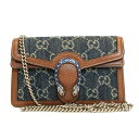 GUCCI グッチ ディオニュソス デニム スーパーミニバッグ GGジャガードデニム ブルー ゴールド金具 476432 2KQFN 4483【送料無料】【中古】【D1671】