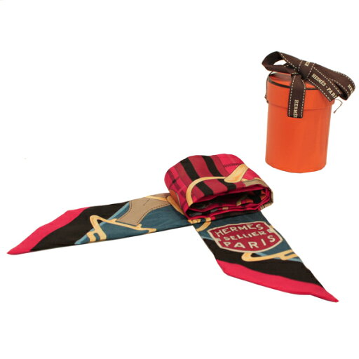 HERMES エルメス ツイリースカーフ タッタソール シルク100% その他雑貨 グリスペール/ルージュ【送料無料】【中古】【D1911】 HERMES エルメス ツイリースカーフ タッタソール シルク100% その他雑貨 グリスペール/ルージュ【送料無料】【中古】【D1911】